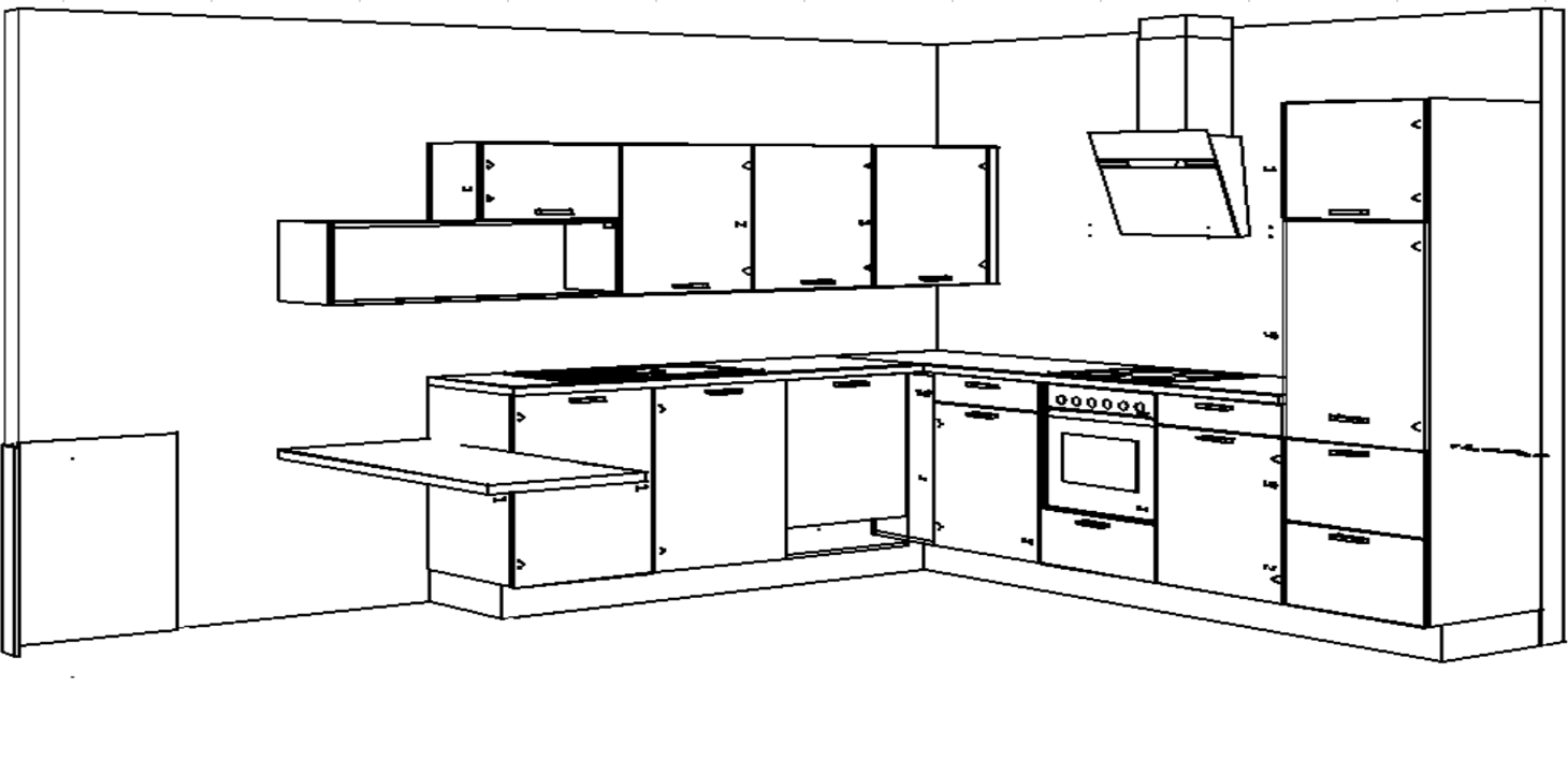 3D Küchenplanung Grundriss Nobilia L Küche Flash Weiß